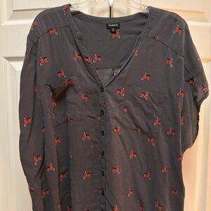 Torrid Scooter Print Blouse Women’s Size 4